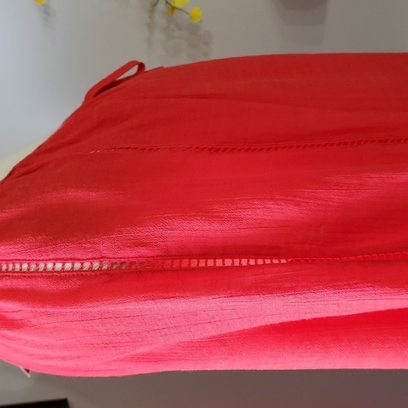 COUNTERPARTS‎ RED, NWT BOHEMIAN STYLE BLOUSE, size large. Bell sleeves. Hippy - Picture 4 of 10